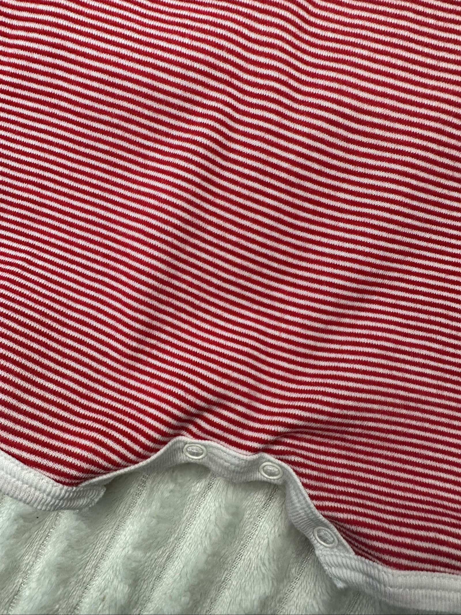 Barboteuse Petit Bateau 12 mois rayé rouge et blanc  – photo 5